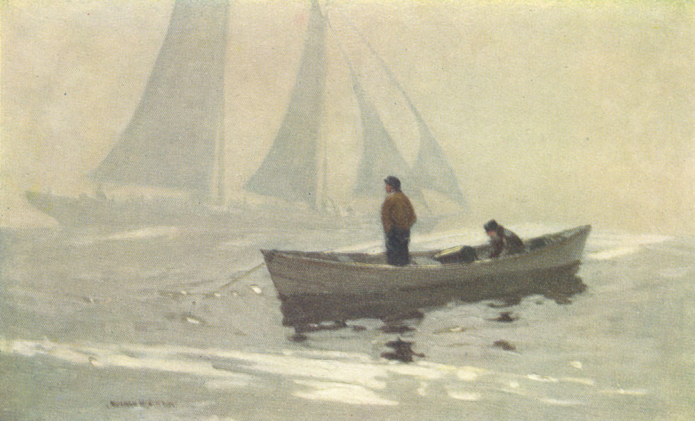 LANDSCAPES. the Gt banks.  (oil painting by Norman Wilkinson)  1936 old print